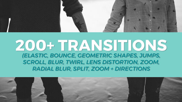 دانلود 200 ترنزیشن پریمیر با رزولوشن 4K بنام Transitions Pack