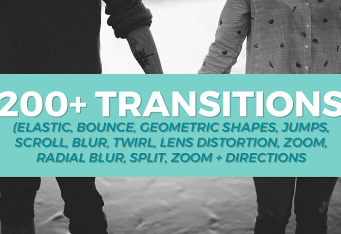 دانلود 200 ترنزیشن پریمیر با رزولوشن 4K بنام Transitions Pack