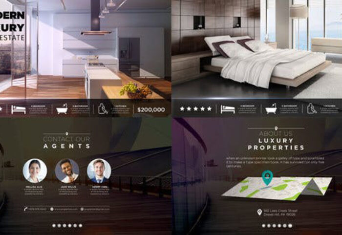 دانلود پروژه آماده افترافکت با موزیک : آژانس املاک Modern Real Estate