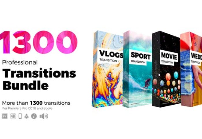مجموعه عظیم ۱۳۰۰ ترنزیشن پریمیر Transitions Bundle 4 In 1