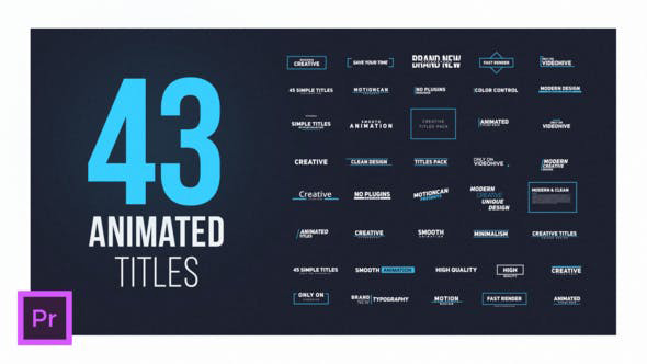 دانلود 43 تایتل آماده پریمیر رزولوشن 4K بنام Simple Titles Essential Graphics دانلود 43 تایتل آماده پریمیر رزولوشن 4K بنام Simple Titles Essential Graphics