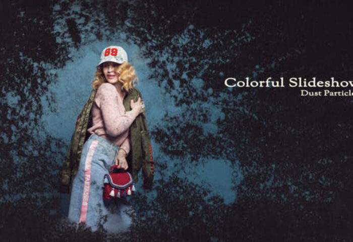 دانلود پروژه آماده افترافکت با موزیک : اسلایدشو و تیتراژ Colorful Slideshow Dust Particles