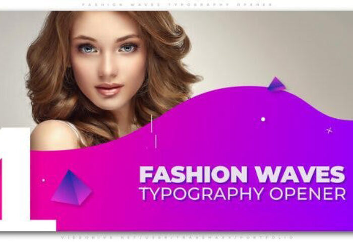 دانلود پروژه آماده افترافکت با موزیک : اسلایدشو و تیتراژ Fashion Waves Typography Opener