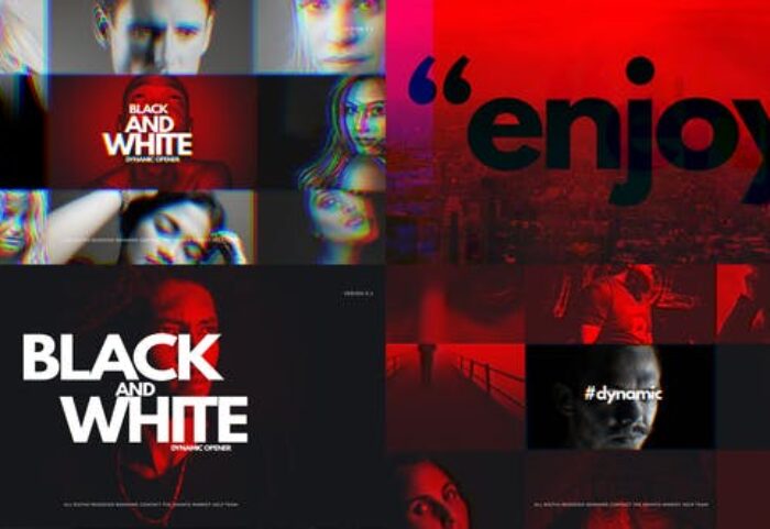 دانلود پروژه آماده افترافکت با موزیک : وله Black And White Dynamic Opener