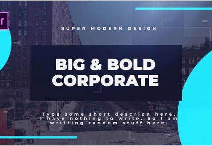 دانلود پروژه آماده پریمیر با موزیک : معرفی شرکت Big Bold Corporate