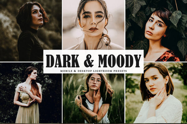 دانلود پریست لایت روم و Camera Raw و اکشن: Dark Moody Lightroom Presets