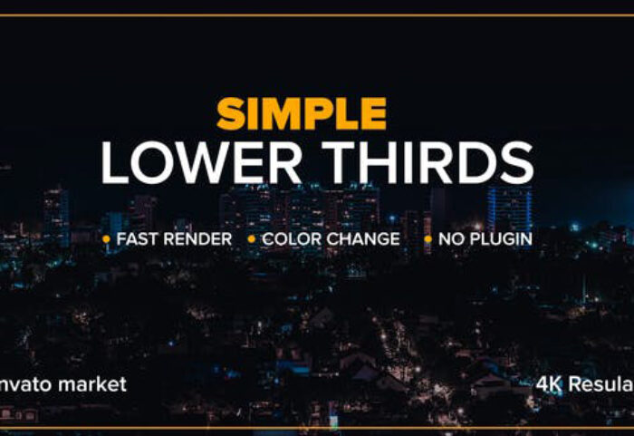 دانلود تایتل رزولوشن 4K آماده افترافکت : زیرنویس Ultra Minimal Lower Thirds