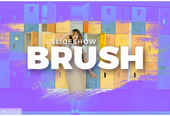 دانلود پروژه آماده افترافکت با موزیک اسلایدشو Brush Slideshow