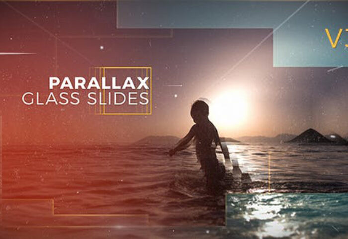 دانلود پروژه آماده افترافکت با موزیک : اسلایدشو Parallax Glass Slides