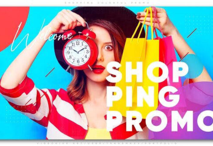 دانلود پروژه آماده افترافکت با موزیک : وله و تیتراژ Shopping Colorful Promo