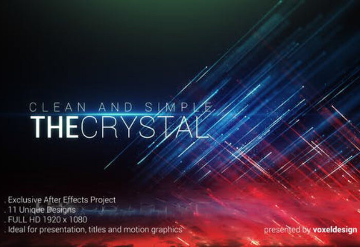 دانلود پروژه آماده تایتل افترافکت فوق حرفه ای The Crystal Titles