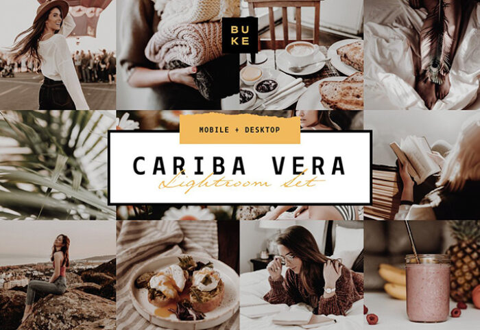 دانلود پریست رنگی لایت روم دسکتاپ و موبایل : Cariba Vera Lightroom Preset Pack