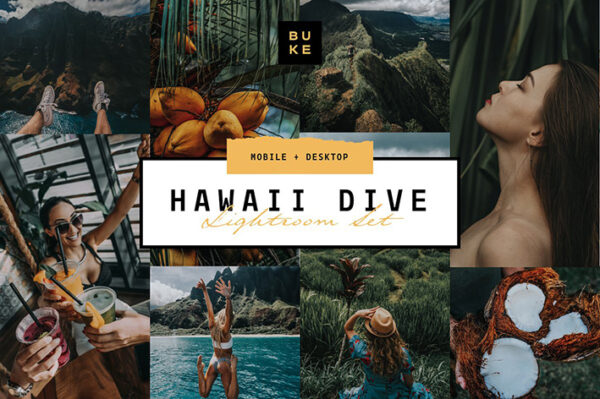 دانلود پریست رنگی لایت روم دسکتاپ و موبایل : Hawaii Tropical Lightroom Preset