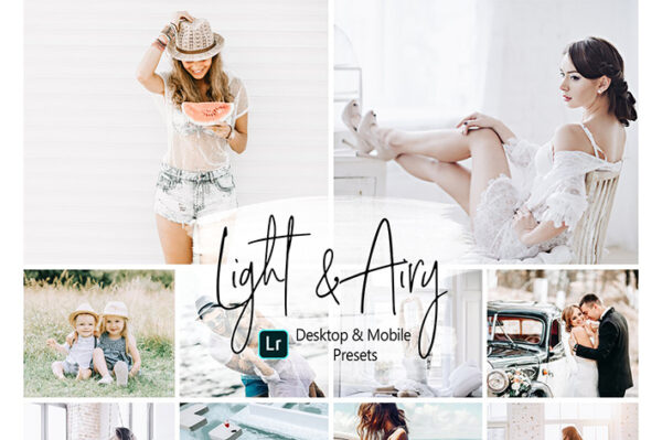 دانلود پریست رنگی لایت روم دسکتاپ و موبایل : Light and Airy Lightroom Presets