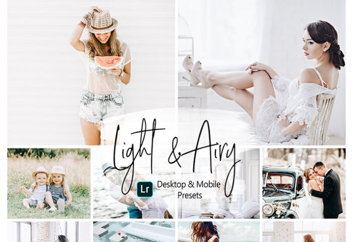 دانلود پریست رنگی لایت روم دسکتاپ و موبایل : Light and Airy Lightroom Presets