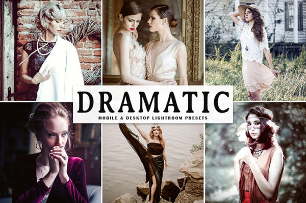 دانلود پریست لایت روم و Camera Raw و اکشن: Dramatic Mobile Desktop Lightroom Presets