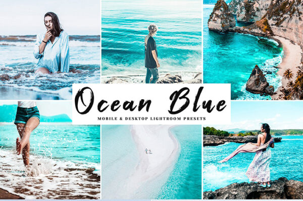دانلود پریست لایت روم و Camera Raw و اکشن: Ocean Blue Lightroom Presets Pack