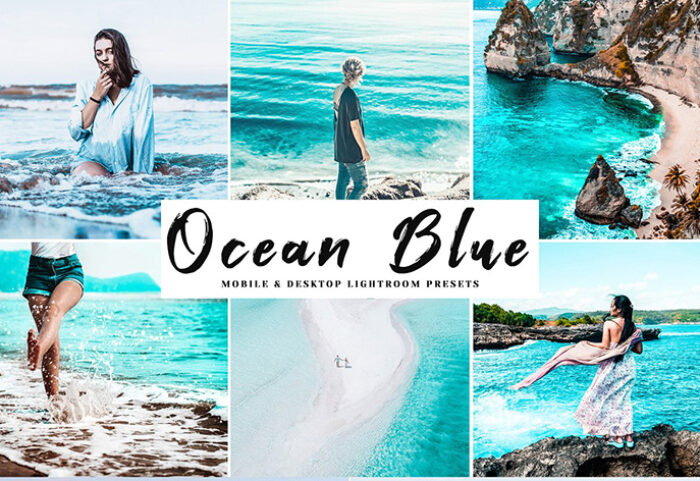 دانلود پریست لایت روم و Camera Raw و اکشن: Ocean Blue Lightroom Presets Pack