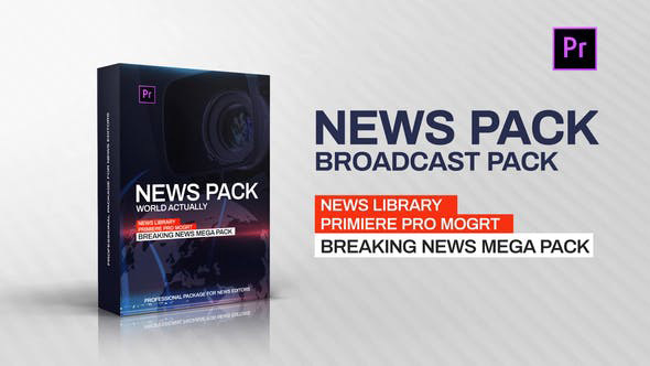 پروژه آماده پریمیر تیتراژ خبری با موزیک News Library Broadcast Pack پروژه آماده پریمیر تیتراژ خبری با موزیک News Library Broadcast Pack