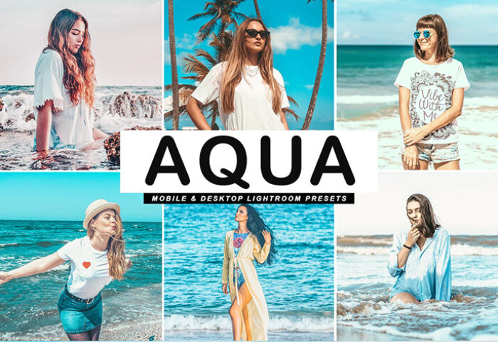 دانلود پریست لایت روم و Camera Raw و اکشن: Aqua Pro Lightroom Presets