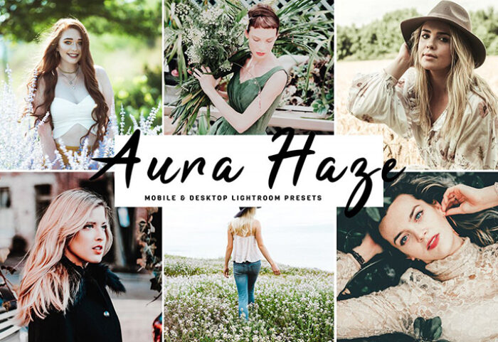 دانلود پریست لایت روم و Camera Raw و اکشن: Aura Haze Mobile Desktop Lightroom Presets