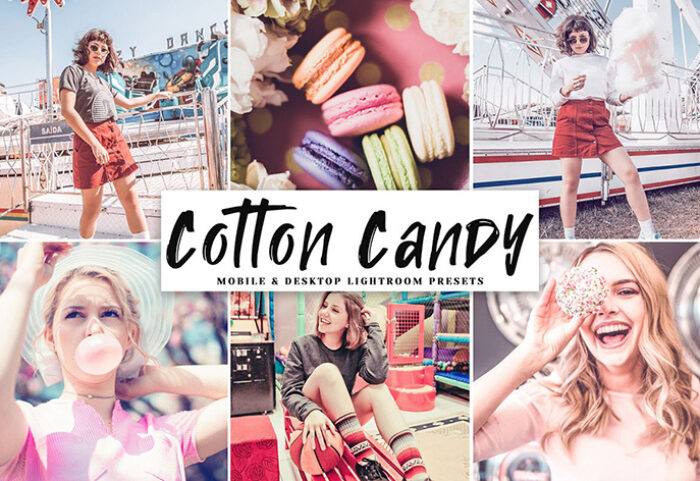 دانلود پریست لایت روم و Camera Raw و اکشن: Cotton Candy Mobile Desktop Lightroom Presets