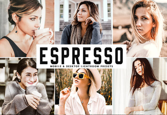 دانلود پریست لایت روم و Camera Raw و اکشن: Espresso Lightroom Presets Pack