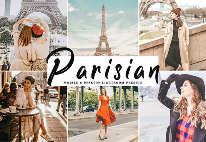 دانلود پریست لایت روم و Camera Raw و اکشن: Parisian Lightroom Presets Pack