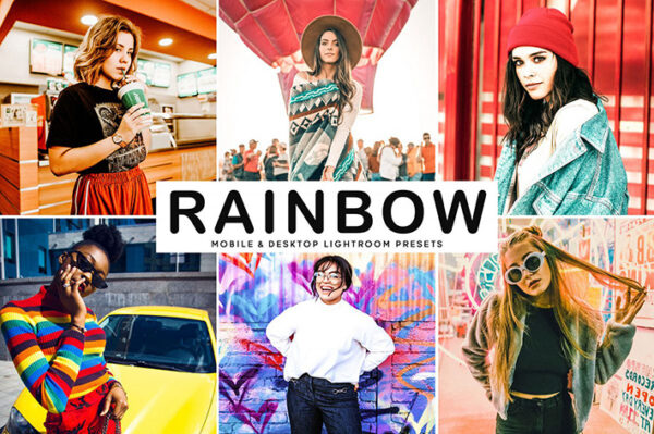 دانلود پریست لایت روم و Camera Raw و اکشن Rainbow Mobile Desktop Lightroom Presets