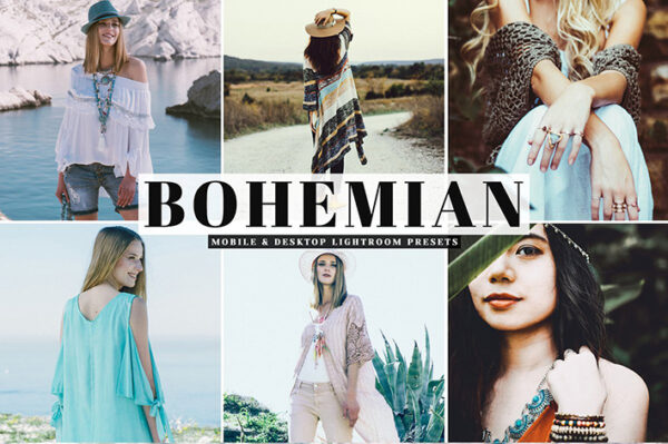 دانلود پریست لایتروم و Camera Raw و اکشن Bohemian Pro Lightroom Presets