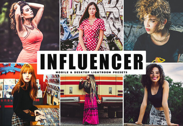 دانلود پریست لایتروم و Camera Raw و اکشن: Influencer Lightroom Presets Pack
