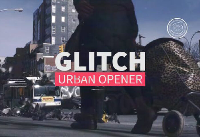 پروژه پریمیر تیتراژ با افکت گلیچ و نویز و پارازیت Glitch Urban Opener