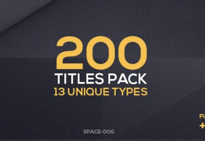 دانلود 200 تایتل آماده متن پریمیر حرفه ای Titles Collection Premiere Pro