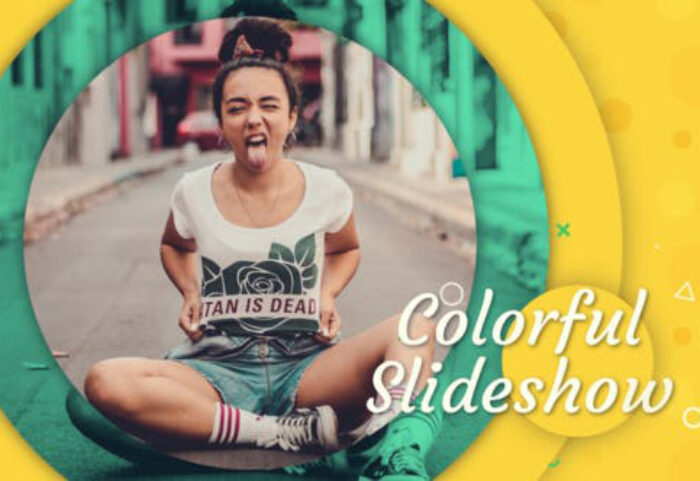 پروژه افترافکت با موزیک وله اینترو و تیتراژ Colorful Slideshow
