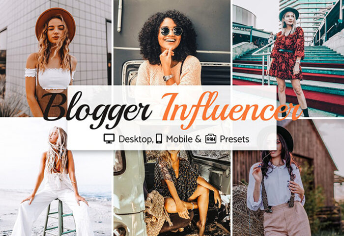 پریست لایت روم دسکتاپ و موبایل و کمرا راو : Blogger Influencer Preset Collection