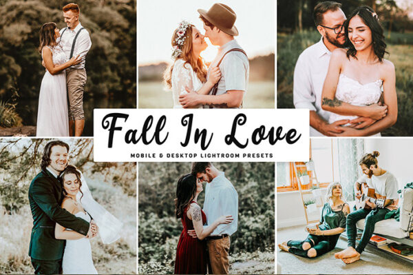 پریست لایت روم و Camera Raw و اکشن: Fall In Love Lightroom Presets Pack