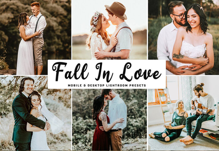 پریست لایت روم و Camera Raw و اکشن: Fall In Love Lightroom Presets Pack