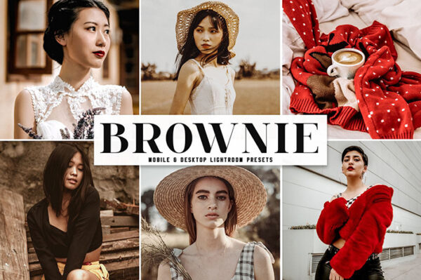 دانلود پریست لایت روم و Camera Raw و اکشن Brownie Mobile Desktop Lightroom Presets