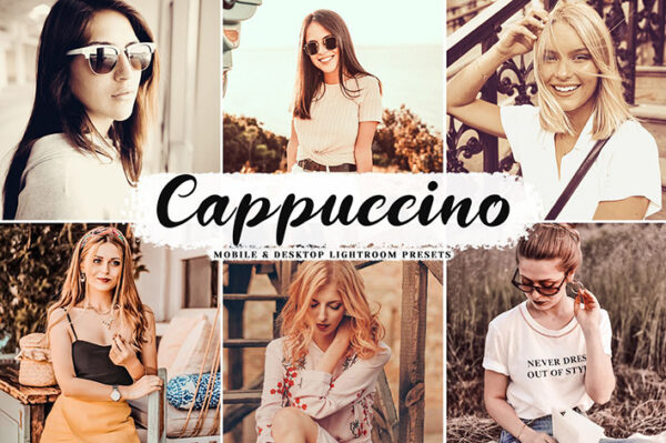 دانلود پریست لایت روم و Camera Raw و اکشن: Cappuccino Mobile Desktop Lightroom Presets