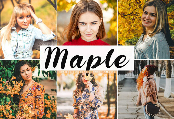 دانلود پریست لایت روم و Camera Raw و اکشن Maple Mobile Desktop Lightroom Presets