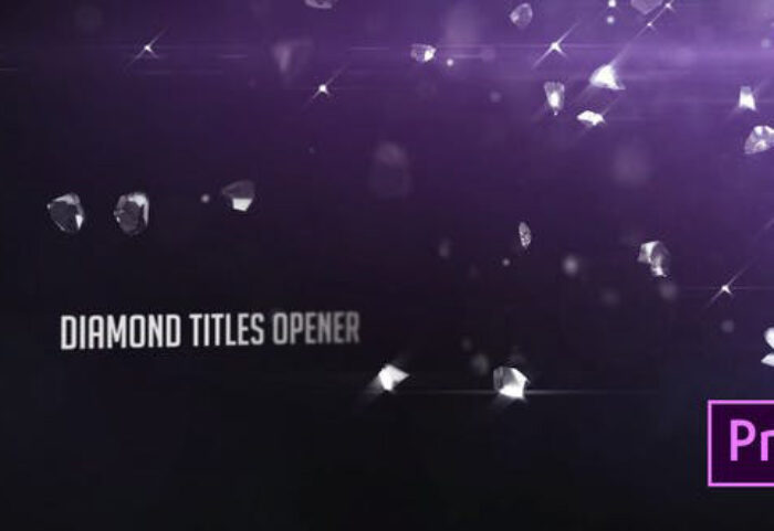 پروژه آماده پریمیر تایتل افکت الماس Diamonds Particle Opener Titles
