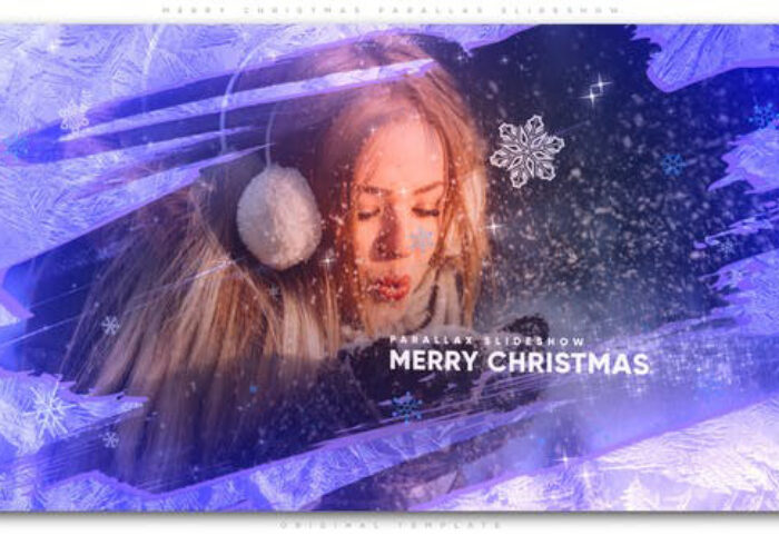 پروژه افترافکت با موزیک اسلایدشو کریسمس Merry Christmas Parallax Slideshow