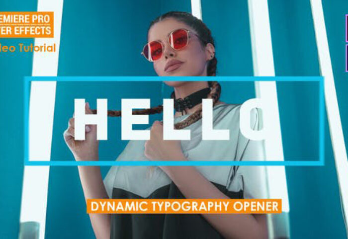پروژه پریمیر با موزیک تیتراژ و وله Dynamic Typography Opener Mogrt
