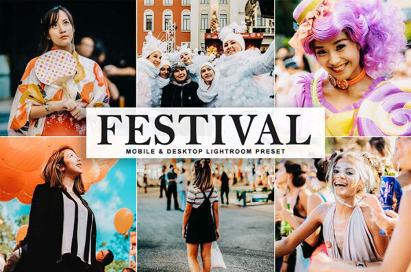پریست لایت روم دسکتاپ و موبایل Festival Mobile Desktop Lightroom Presets