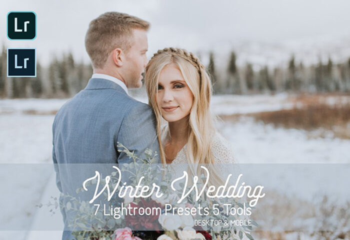 پریست لایت روم دسکتاپ و موبایل : تم زمستانی Winter Wedding Lightroom Presets