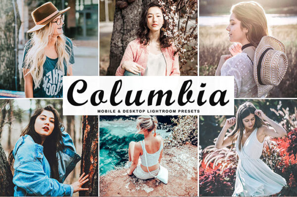 پریست لایت روم دسکتاپ و موبایل و کمرا راو Columbia Lightroom Presets Pack