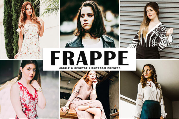 پریست لایت روم دسکتاپ و موبایل و کمرا راو Frappe Lightroom Presets Pack