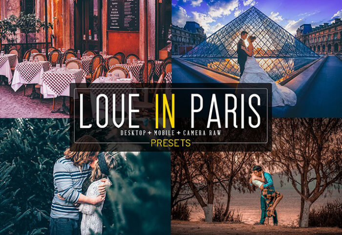 پریست لایت روم دسکتاپ و موبایل و کمرا راو : Love In Paris LR+DNG+ACR Presets