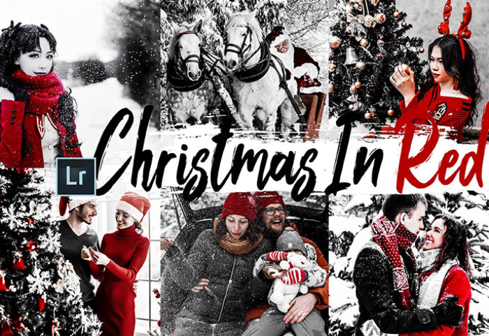 پریست لایت روم و کمرا راو Camera Raw و اکشن: Christmas in Red Lightroom Preset