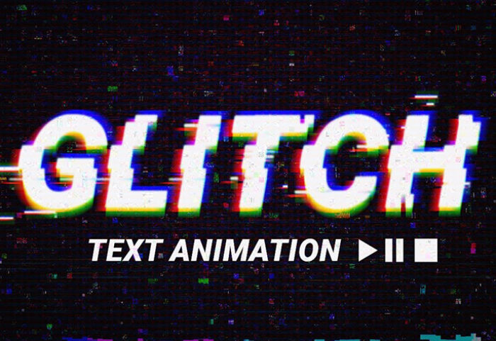 تایتل پریمیر با افکت گلیچ و نویز با موزیک Glitch Text Transitions
